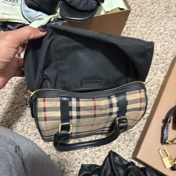 Burberry Beige and Black Plaid Handbag - Picture 12 of 15